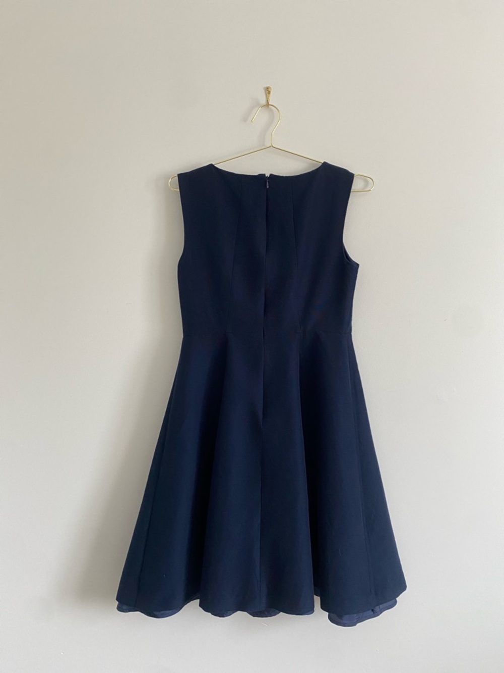 KEEP Talbots | Navy Fit & Flare Dress | Cotton Silk Blend | Size 6 - Picture 7 of 9